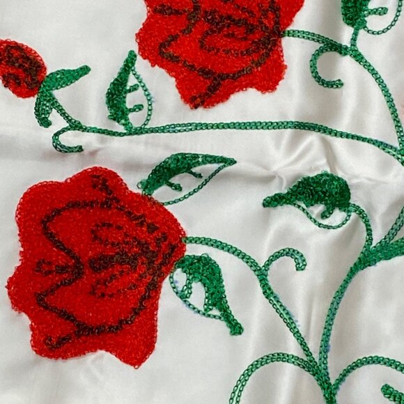 Vintage Embroidered Sweetheart Pillowcase With Red Roses & Text "To My Sweethear - Picture 6 of 12